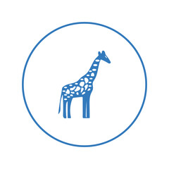 Nature wild zoo giraffe icon | Circle version icon |