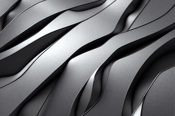 Abstract futuristic technology steel background. Trendy metallic surface design. 3D illustration.