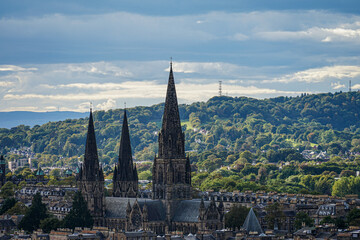 The view of  Edinburgh castle