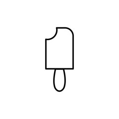 Fototapeta premium line ice cream - black vector icon