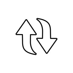  line Arrow - black Vector icon