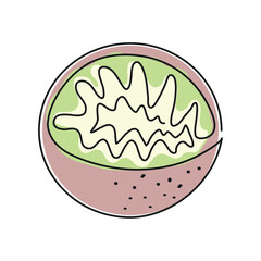 kiwi fruit line drawing