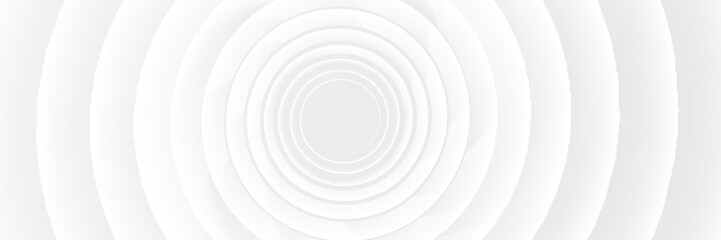 circle 3d geometric white color background Minimal creative silver landing page gradient design Vector illustration