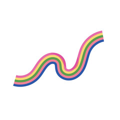 Isolated colored rainbow worm candy icon Vector