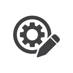 Setting edit Icon - Gear With Pencil Icon