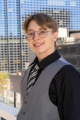 Young teen male in portrait 