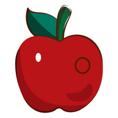 Isolated colored apple fruit icon Flat design Vector