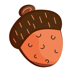 Isolated colored nut icon Flat design Vector