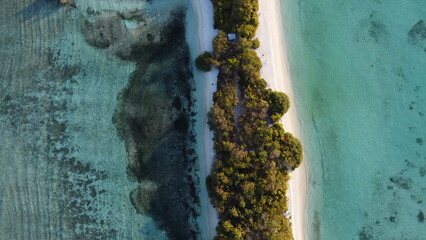 Isla maldivas vista aérea