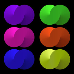 Abstract 3 d infinity sign. Vector illustration. Stock image. 