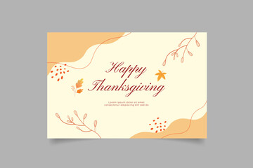 happy thanks giving card template