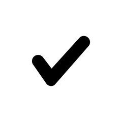 Check mark icon vector for web and mobile app. Tick mark sign and symbol