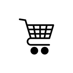 Shopping icon vector for web and mobile app. Shopping cart sign and symbol. Trolley icon