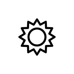 Sun icon vector for web and mobile app. Brightness sign and symbol.
