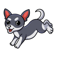 Cute chihuahua dog cartoon running