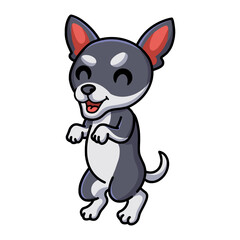 Fototapeta na wymiar Cute chihuahua dog cartoon standing