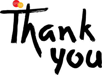 Thank you hand lettering - handmade calligraphy