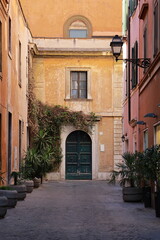 Fototapeta na wymiar Renaissance urban scenic in Rome, Italy