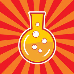 Chemical test tubes icons illustration vector ,laboratory equipment icon ,Laboratory glass 