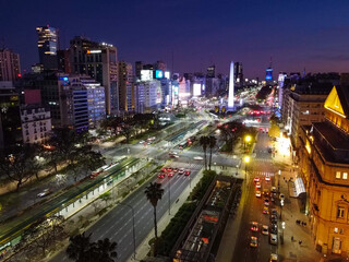night view of the city of buenos aires