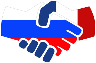 Russia - France handshake