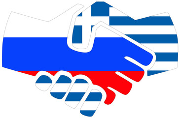 Russia - Greece handshake