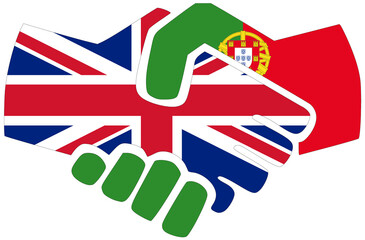 UK - Portugal handshake
