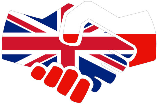 UK - Poland handshake