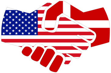 USA - Denmark handshake