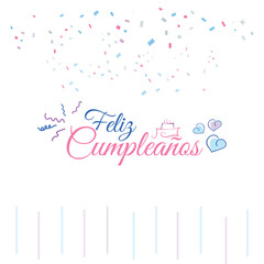 Happy birthday lettering with girly theme