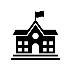 school building icon vector design template in white background