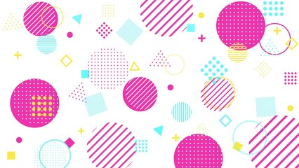 abstract background video of colorful geometric pattern shapes - Powered by Adobe