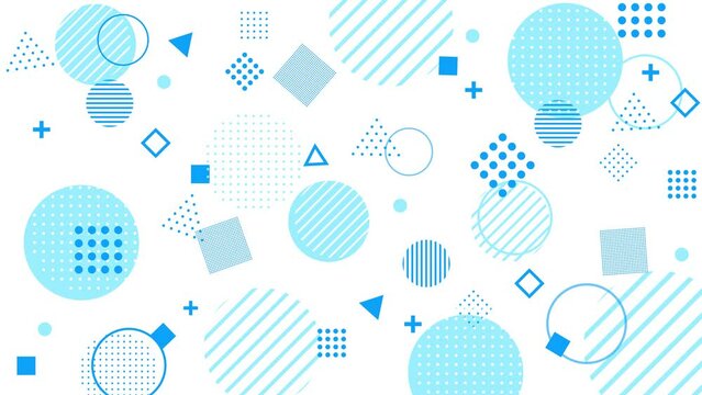abstract background video of blue geometric pattern shapes