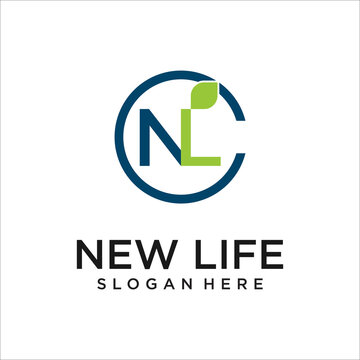 NLC letter vector logo design