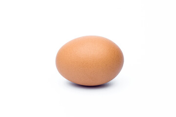 one chicken eggs on white background