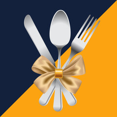 Spoon Fork Knife Vector Illustration