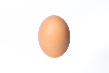one chicken eggs on white background