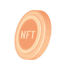 NFT coin virtual icon