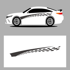 flag or chess stripes car decal. sticker car decal