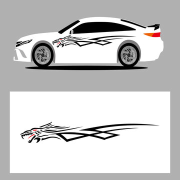 dragon stripes car decal.  sticker car decal
