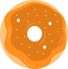 donut with orange glaze