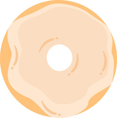 donut with vanilla glaze