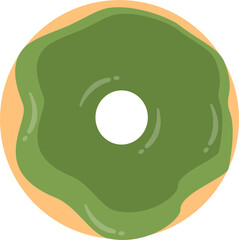 Fototapeta premium matcha donut illustration