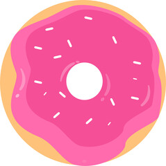 donut with pink topping