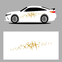 star stripes vector decal. car stripe decal. sticker stripes decal