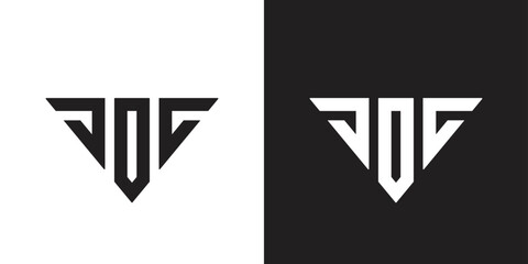 Letter JOC logo design, creative modern typography logo vector
