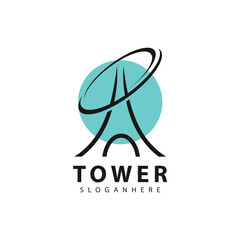 Tower logo symbol vector icon design illustration template.