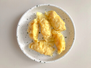 Steamed wonton dumpling stuffed with minced pork and shrimp 