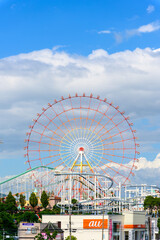 遊園地・行楽地風景「観覧車」三井グリーンランド Amusement park / resort scenery "Ferris wheel" Mitsui Greenland 日本(夏)2022年撮影 Japan (Summer) Taken in 2022 九州・熊本県荒尾市 Arao City, Kumamoto Prefecture, Kyushu © KOROKICHIKUN