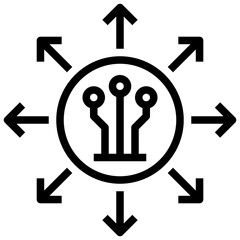 liquidation modern line style icon